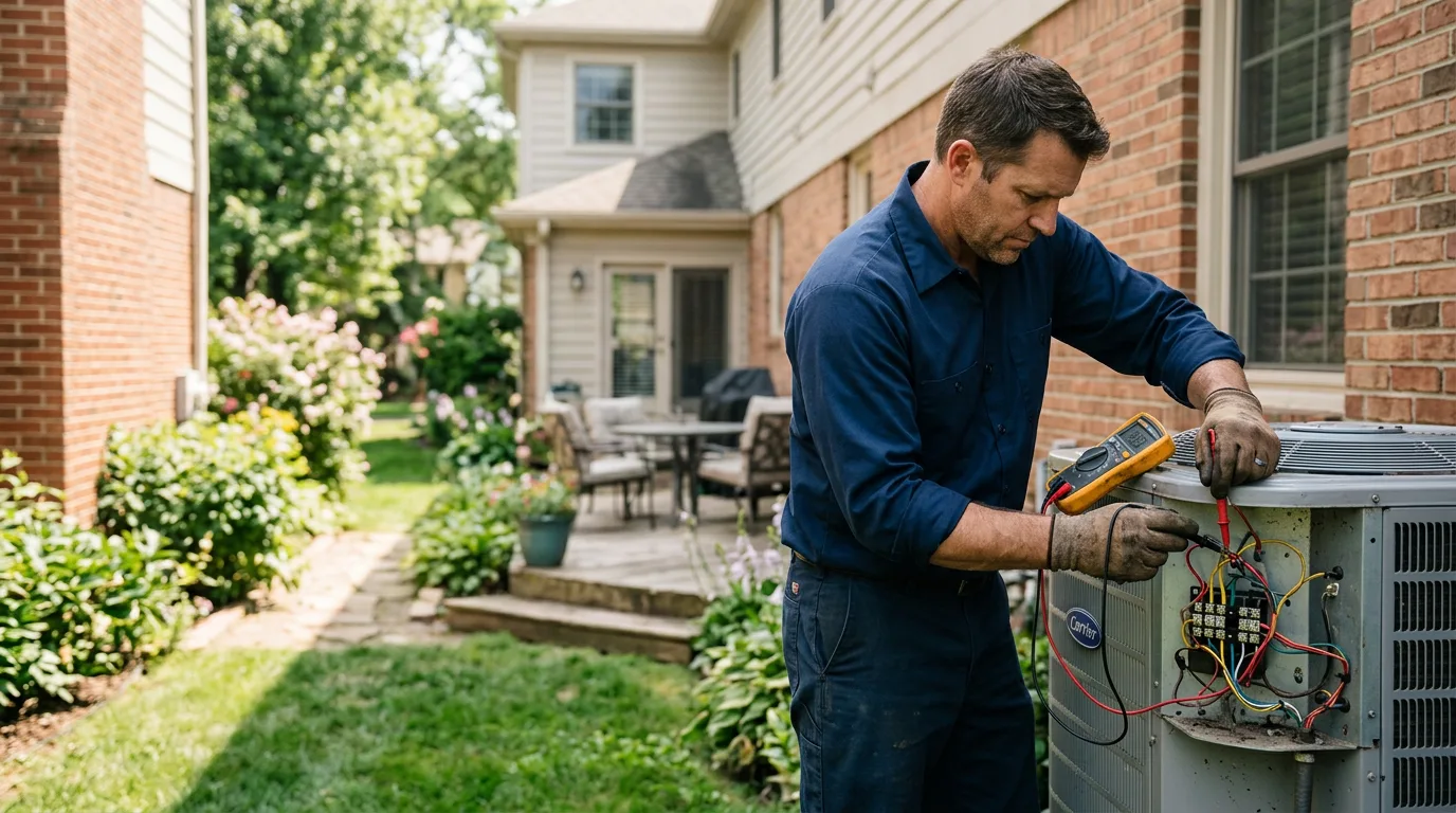 HVAC technician working near Smithfield, WV